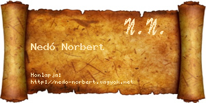 Nedó Norbert névjegykártya