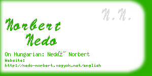norbert nedo business card